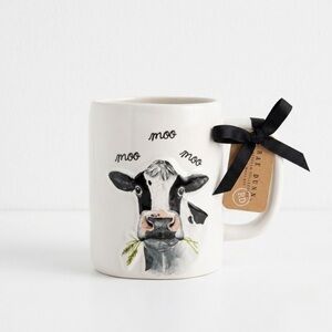 NWT Rae Dunn Artisan Collection Cow Mug | "Moo Moo Moo"